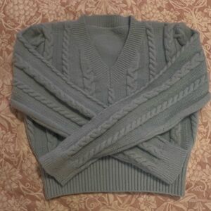 Cable Knit Sweater in Gray
